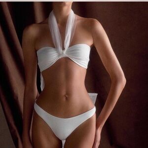 Meshki White Halter Bikini